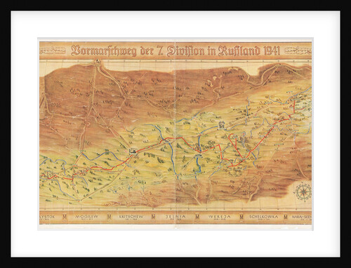 Operation Barbarossa. The route of the 7th Infantry Division from Warsaw to Moscow, 1942 by Anonymous