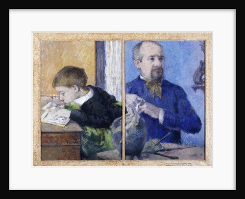 Portrait of the Sculptor Jean-Paul Aubé with son Emile, 1882 by Anonymous
