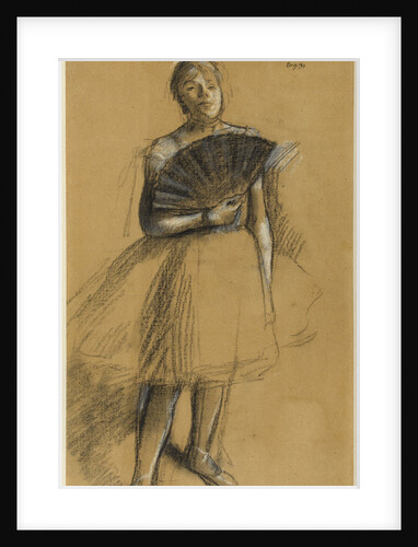 Girl with a Fan by Anonymous