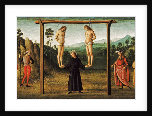 Il Miracolo degli impiccati (Predella of the Altarpiece of Saint Nicholas of Tolentino), 1500 by Anonymous