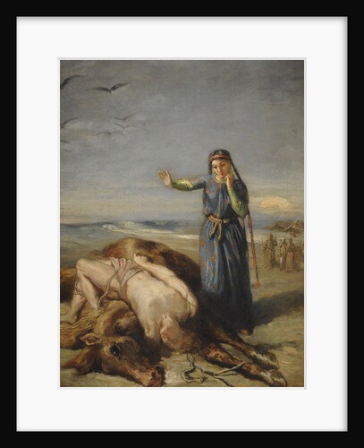 A young Cossack girl finds Mazeppa in a faint on the corpse of the horse, 1851 by Anonymous