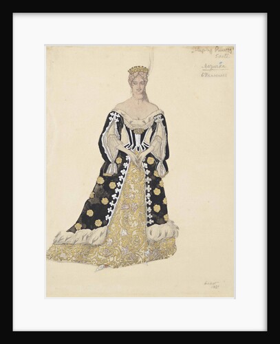 Mazurka dancer. Costume design for the ballet Sleeping Beauty by P. Tchaikovsky, 1921 by Anonymous