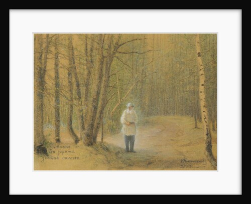 Leo Tolstoy in the forest by Anonymous