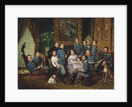 Portrait of Countess Julia Samoilova with Austrian Hussars, 1855 by Anonymous