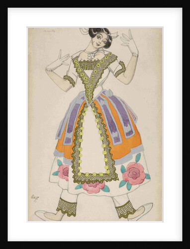 Costume design for the Ballet La Nuit ensorcelée by F. Chopin and L. Aubert, 1923 by Anonymous