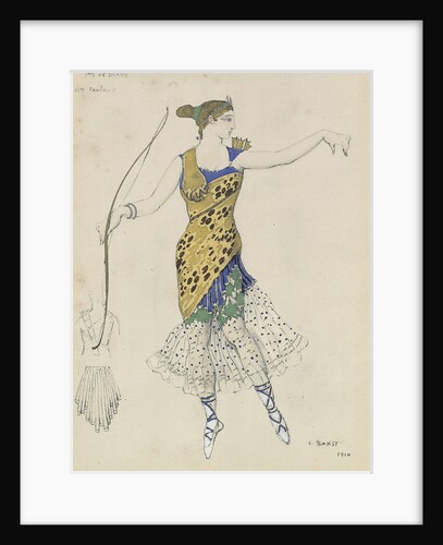 Costume design for the ballet Diane et Actéon Pas de deux (Pas de Diane) , 1910 by Anonymous