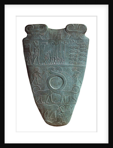 The Narmer Palette (recto), ca 31st century BC by Anonymous