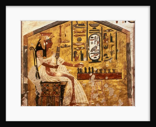 Queen Nefertari Playing Senet. The tomb of Nefertari, the Wife of Pharaoh Ramesses II, ca 1298-1235 by Anonymous