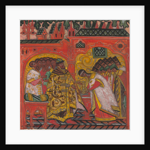 Betrothal of the Tsar Alexei Mikhailovich and Natalia Naryshkina, 1916 by Anonymous