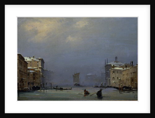 Snow and fog on the Grand canal, c. 1840 by Anonymous