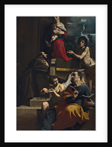 Madonna and Child Enthroned with Saints Francis, Matthew and John the Baptist, ca 1624 by Anonymous