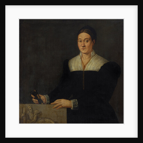 Portrait of a woman with book and Allegory of Strength by Anonymous