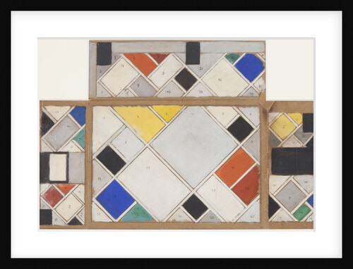 Design for ceiling and walls of Café Aubette in Strasbourg, 1926-1927 by Anonymous