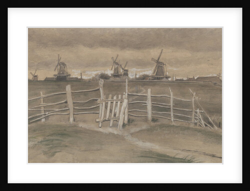 Windmills at Dordrecht (Weeskinderendijk), 1881 by Anonymous
