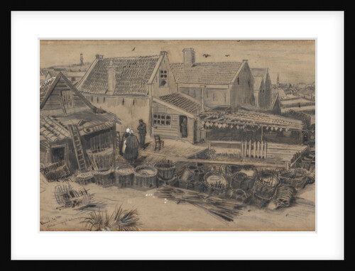 Dab-drying barn in Scheveningen, 1882 by Anonymous