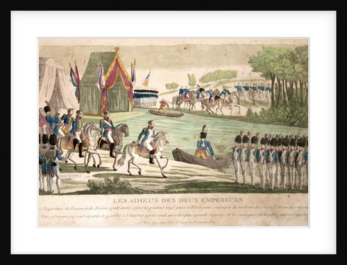Farewell of Napoleon and Alexander I at Tilsit on July 1807, ca 1808 by Anonymous