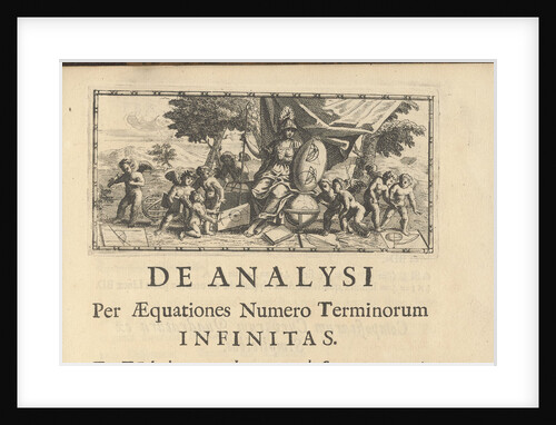 Headpiece from Analysis per Quantitatum Series, Fluxiones, ac Differentias? by Isaac Newton, 1711 by Anonymous