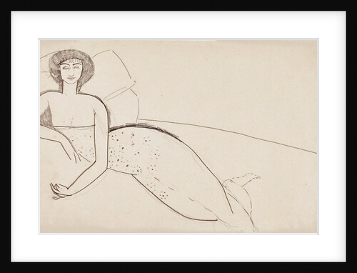 Woman Reclining on a Bed (Anna Akhmatova), c. 1911 by Anonymous