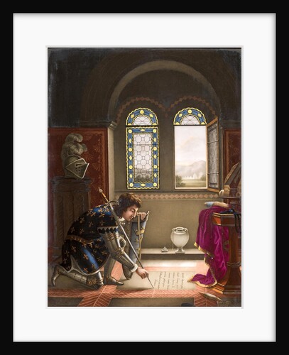 Charles VII writing a farewell letter to Agnes Sorel (After Richard) by Anonymous