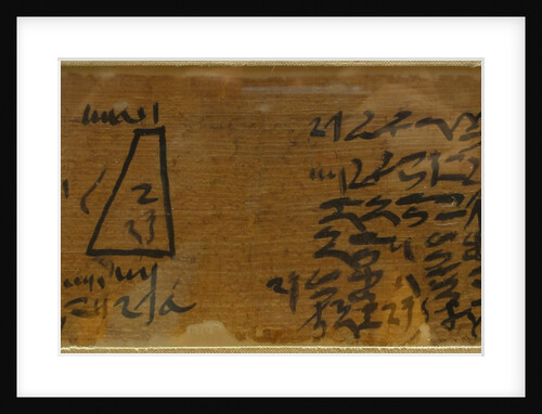 The Moscow Mathematical Papyrus (Golenishchev Mathematical Papyrus) Detail: 14th problem, ca 1840BC by Anonymous