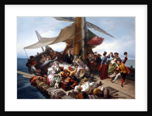 La barca dei comici:: the Carlo Goldonis journey from Rimini to Chioggia, ca 1855 by Anonymous