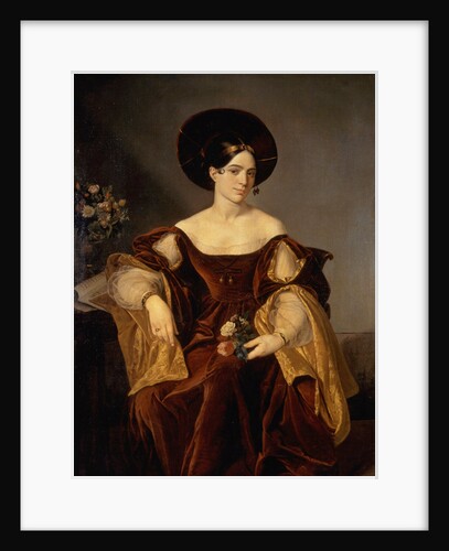 Portrait of the opera singer Maria Malibran by Anonymous