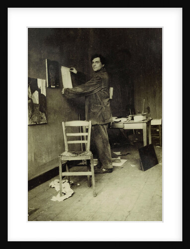 Amedeo Modigliani in his studio, c. 1915 by Anonymous