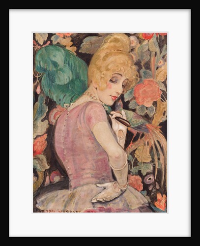 Lili with a Feather Fan, 1920 by Anonymous