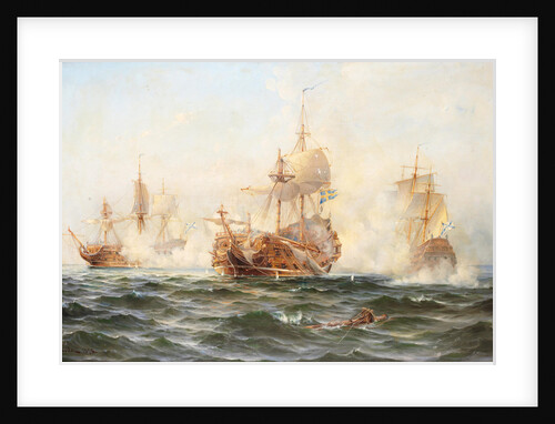 HMS Wachtmeister fighting against the Russian squadron on Juny 4, 1719, 1895 by Anonymous