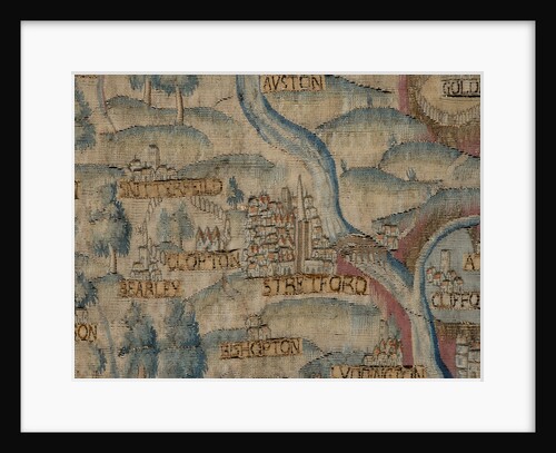 The Sheldon Tapestry: Map of Warwickshire, Detail: Stratford, 1580s by Anonymous