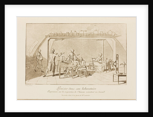 Lavoisier in his laboratory, Early 19th cen by Anonymous