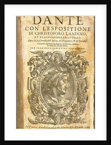 Dante Alighieri, 1564 by Anonymous
