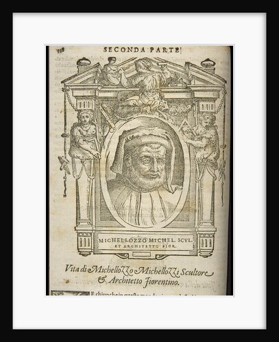 Michelozzo di Bartolomeo Michelozzi. From: Giorgio Vasari, The Lives of the Most Excellent Italian P by Anonymous