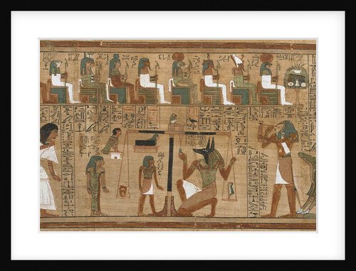 The Book of the Dead, Papyrus of Ani. The Hall of Judgment, ca 1250 BC by Anonymous