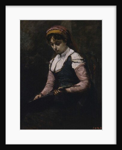 Femme à la Mandoline (Girl with Mandolin), Between 1860 and 1865 by Anonymous