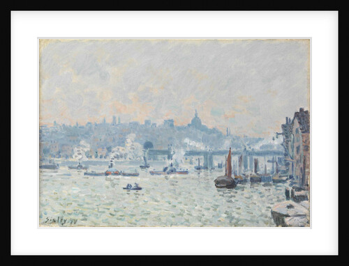 View of the Thames: Charing Cross Bridge, 1874 by Anonymous