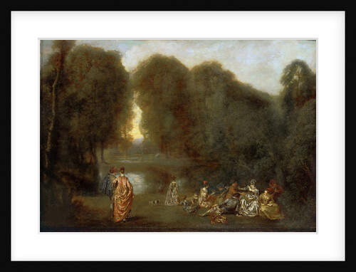 Assembly in a Park, ca 1717 by Anonymous