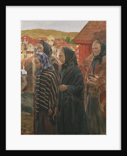 Fishermens Wives Returning from Church, 1899 by Anonymous