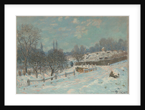 Route de Louveciennes, effet de neige, 1874 by Anonymous