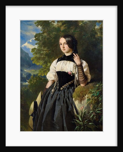 Young Swiss girl from Interlaken, 1840 by Anonymous