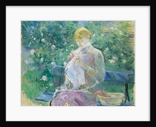 Pasie cousant dans le jardin de Bougival, 1881 by Anonymous