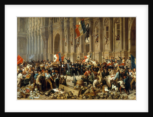 Lamartine in front of the Town Hall of Paris rejects the red flag on 25 February 1848 by Anonymous