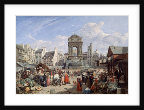 Le Marché et la fontaine des Innocents, 1822 by Anonymous
