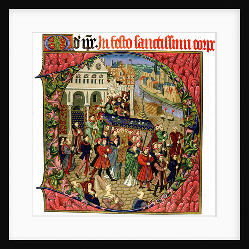 La Maison aux Piliers, la place de Grève in Paris. From: Juvénal des Ursins, c. 1450 by Anonymous