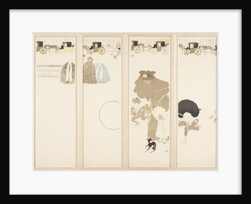 Promenade des nourrices, frise des fiacres, 1897 by Pierre Bonnard