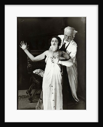 Alphonse Mucha and Jaroslava posing for poster DeForest Phonofilm, 1927 by Anonymous