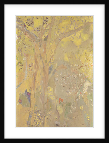 Arbre sur fond jaune. Décor pour le château de Domecy, 1901 by Anonymous