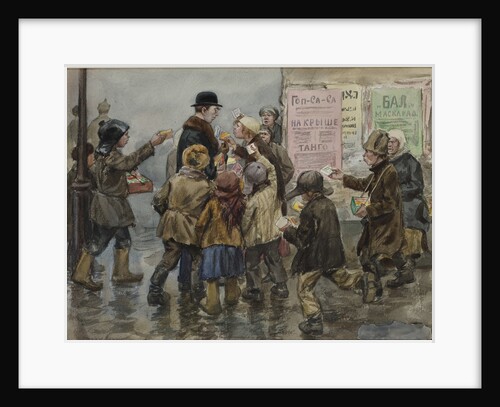 A foreigner attacked by cigarette sellers in Petrograd, 1923 by Anonymous