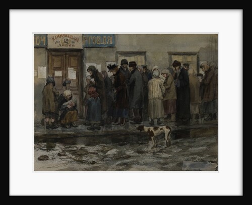 Waiting to receive an eighth of a pound of bread, 1919 by Anonymous