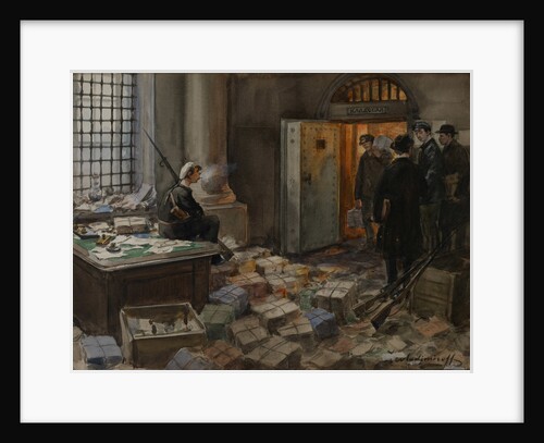 Bonds Confiscation in the Wawelberg Bank in Petrograd, 1919 by Anonymous